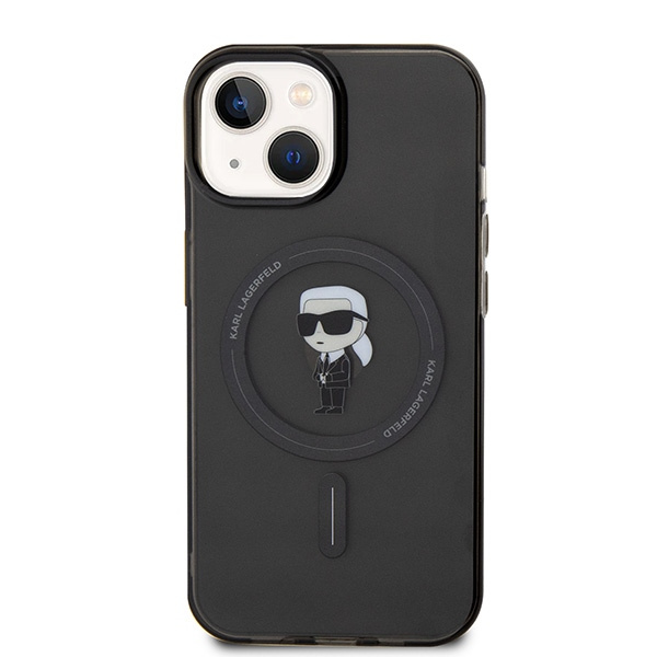 KARL LAGERFELD KLHMP14SHFCKNOK IPHONE 14 / 15 / 13 6.1" CZARNY/BLACK HARDCASE IML IKONIK MAGSAFE