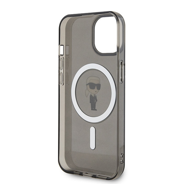 KARL LAGERFELD KLHMP14SHFCKNOK IPHONE 14 / 15 / 13 6.1" CZARNY/BLACK HARDCASE IML IKONIK MAGSAFE