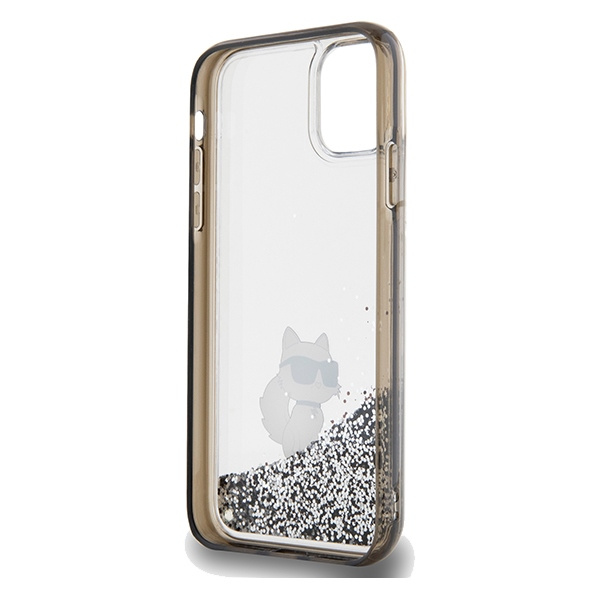 Etui Karl Lagerfeld Liquid Glitter Choupette na iPhone 11 / Xr - przezroczyste