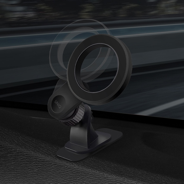 Uchwyt samochodowy UNIQ Trelix Car magnetyczny na deskę rozdzielczą - czarny