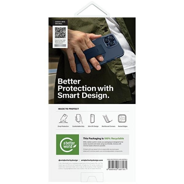 Etui UNIQ Heldro Mag Magclick Charging na iPhone 15 Pro Max - niebieskie