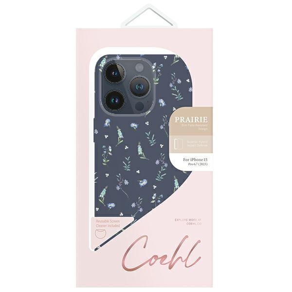 Etui UNIQ Coehl Prairie na iPhone 15 Pro Max - granatowe