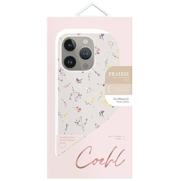 Etui UNIQ Coehl Prairie na iPhone 15 Pro - beżowe