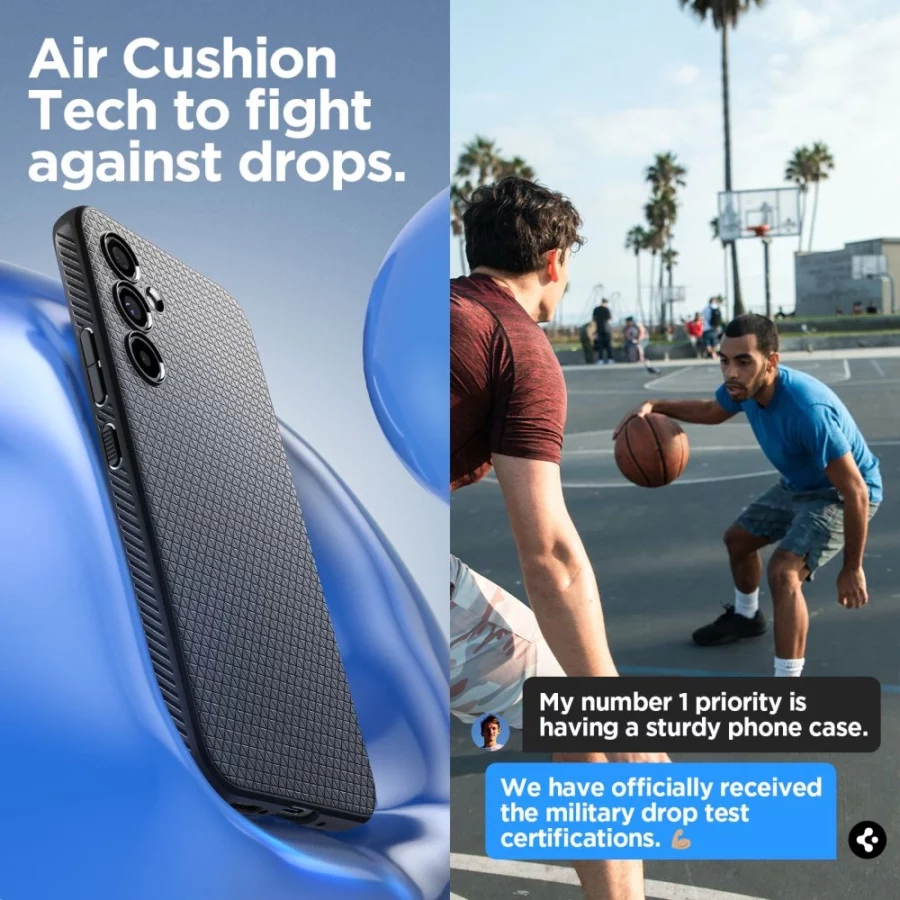 Etui Spigen Liquid Air na Samsung Galaxy A54 5G - czarne matowe