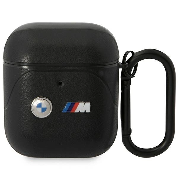 Etui BMW Leather Curved Line na AirPods 1/2 - czarne