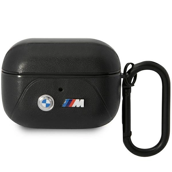Etui BMW Leather Curved Line na AirPods Pro - czarne