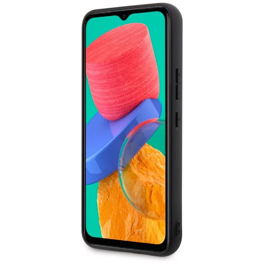 Etui BMW Leather Stamp Tricolor na Samsung Galaxy A54 - czarne
