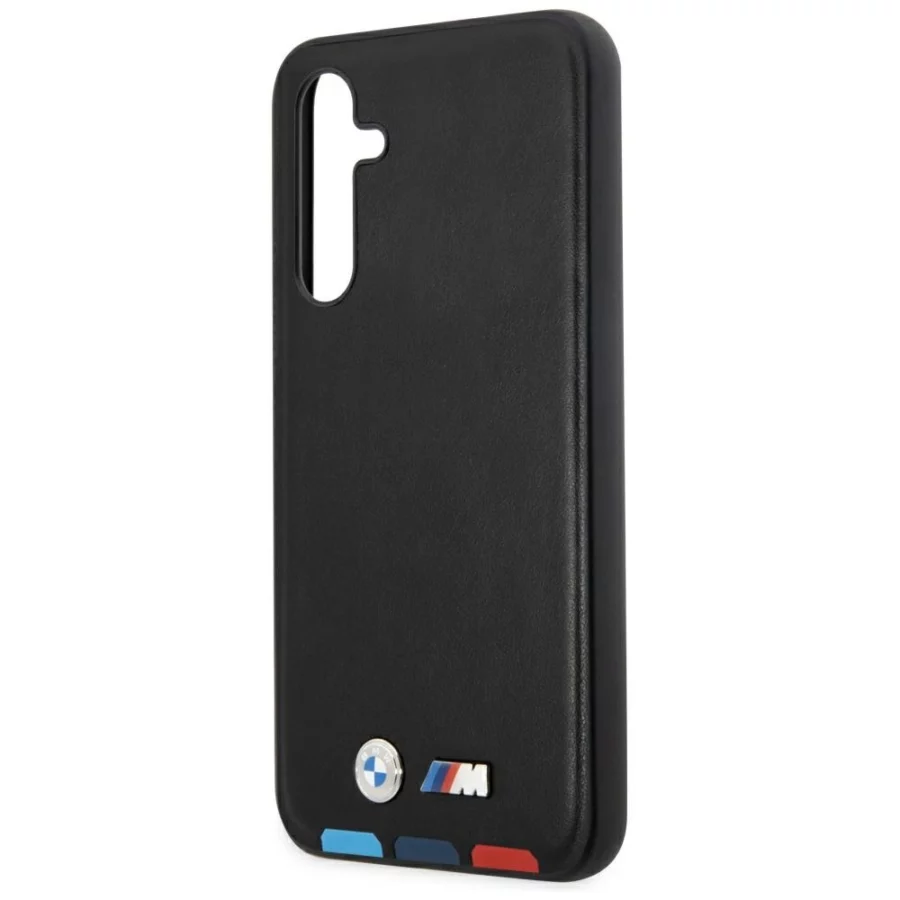 Etui BMW Leather Stamp Tricolor na Samsung Galaxy A54 - czarne