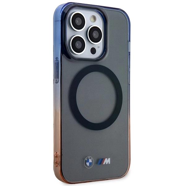 Etui BMW Gradient Bumper MagSafe na iPhone 14 Pro - szare
