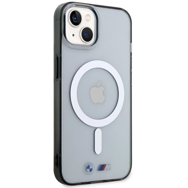 Etui BMW Silver Ring MagSafe na iPhone 14 Plus - przezroczyste