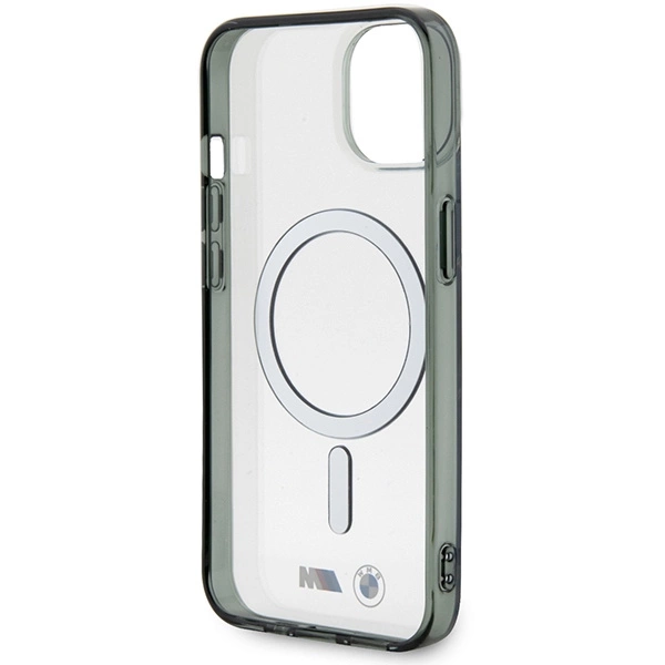 Etui BMW Silver Ring MagSafe na iPhone 14 Plus - przezroczyste