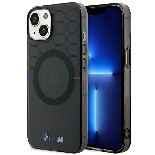 Etui BMW Pattern MagSafe na iPhone 14 Plus - szare