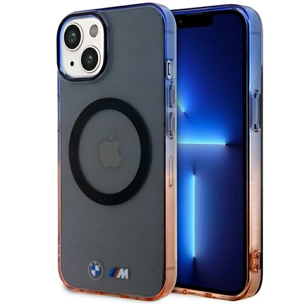 Etui BMW Gradient Bumper MagSafe na iPhone 14 Plus - szare