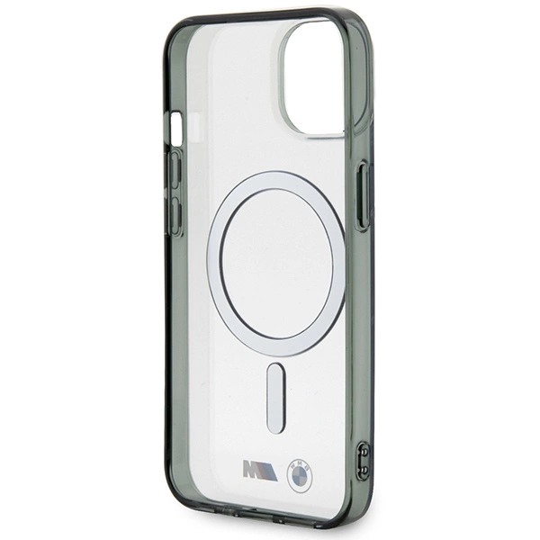 Etui BMW Silver Ring MagSafe na iPhone 14 - przezroczyste
