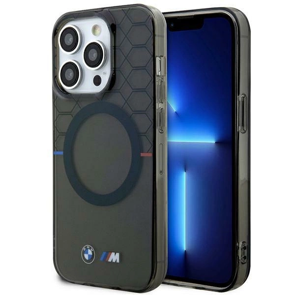 Etui BMW Pattern MagSafe na iPhone 14 Pro Max - szare