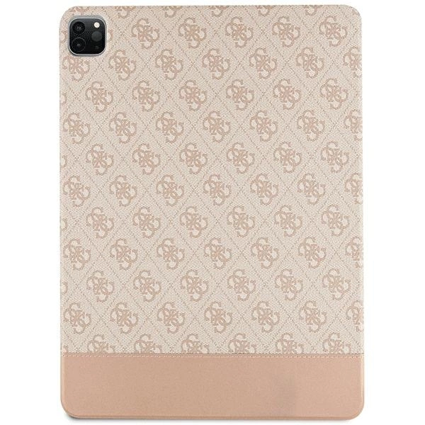 Etui Guess 4G Stripe Allover na iPad Pro 12.9" - różowe