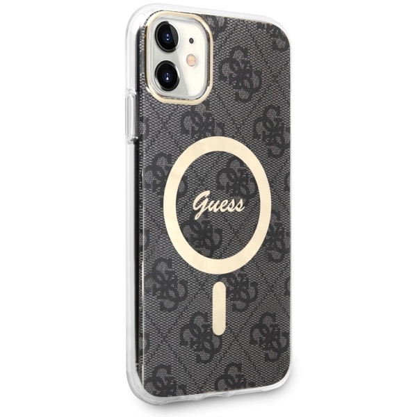 Etui Guess 4G MagSafe na iPhone 11 - czarne