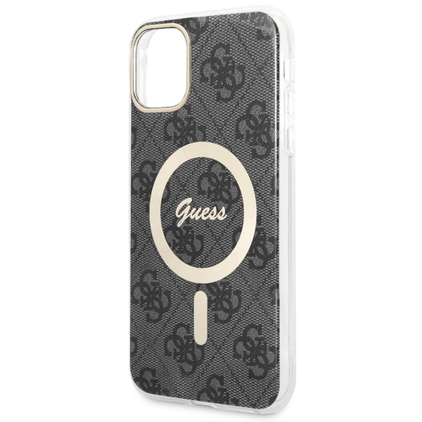 Etui Guess 4G MagSafe na iPhone 11 - czarne