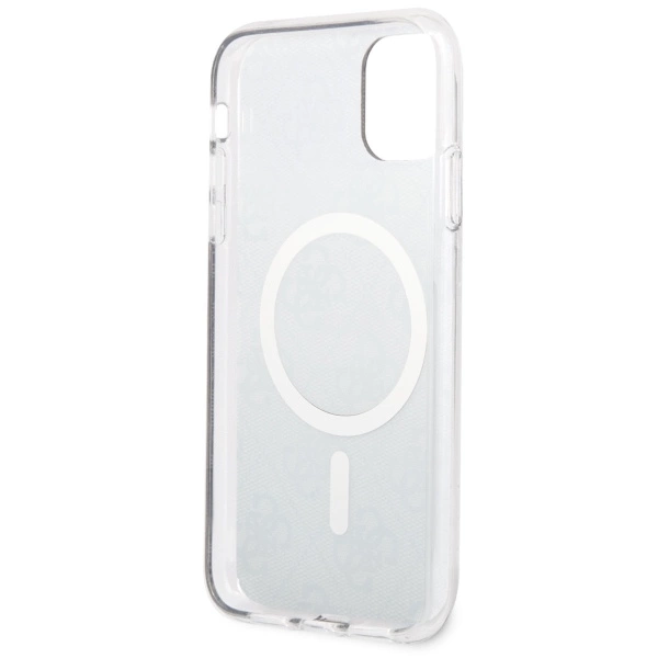 Etui Guess 4G MagSafe na iPhone 11 - brązowe