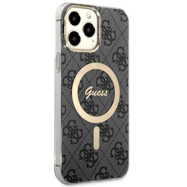 Etui Guess 4G MagSafe na iPhone 13 Pro Max - czarne
