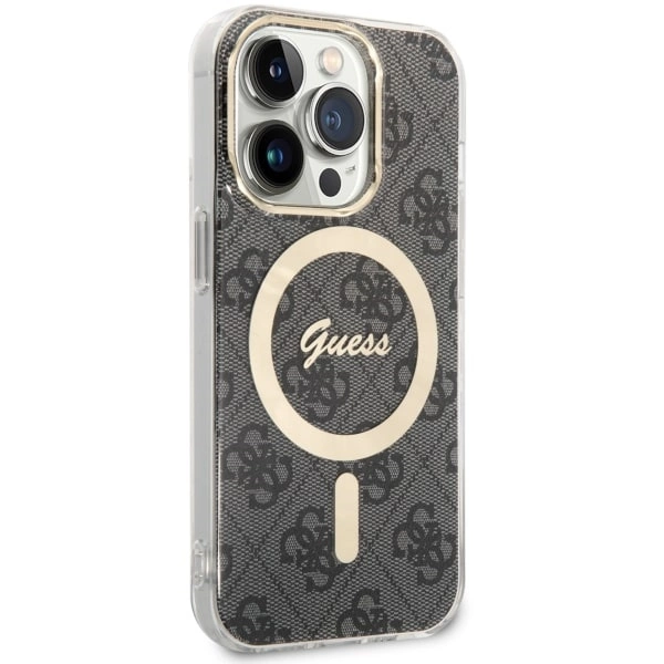Etui Guess 4G MagSafe na iPhone 14 Pro - czarne