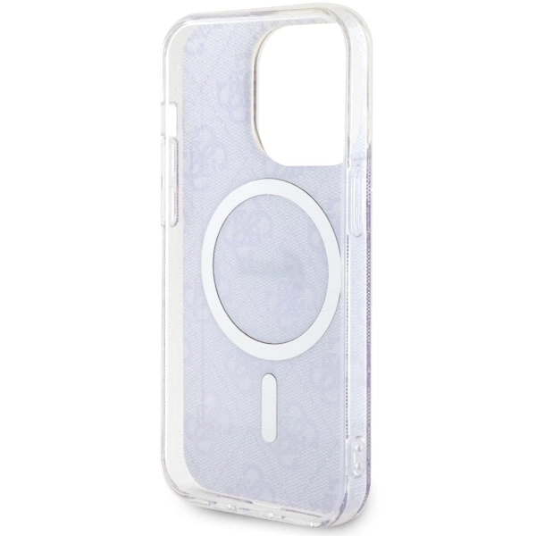 Etui Guess 4G MagSafe na iPhone 14 Pro - purpurowe