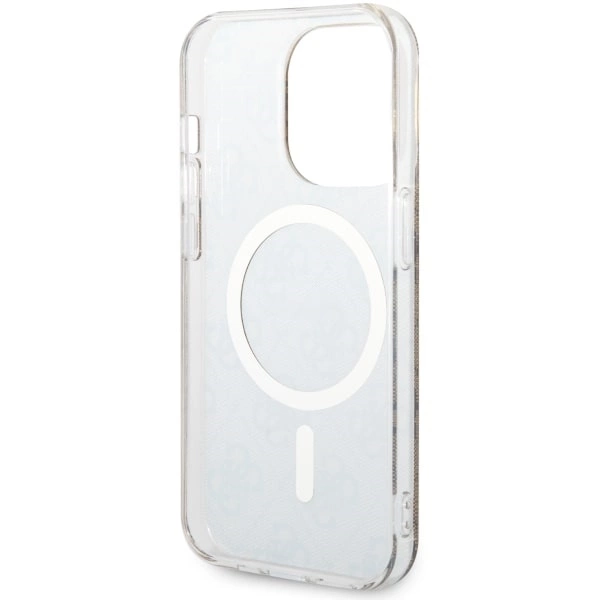 Etui Guess 4G MagSafe na iPhone 14 Pro - brązowe