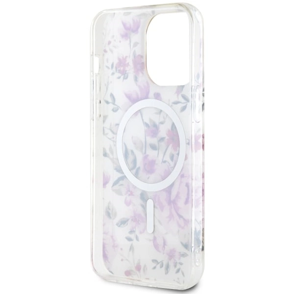 Etui Guess Flower MagSafe na iPhone 14 Pro - przezroczyste