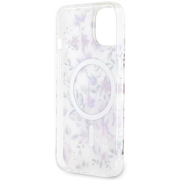 Etui Guess Flower MagSafe na iPhone 14 Plus - przezroczyste