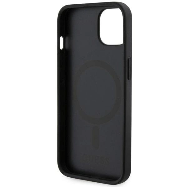 Etui Guess GCube Stripes MagSafe na iPhone 14 - czarne