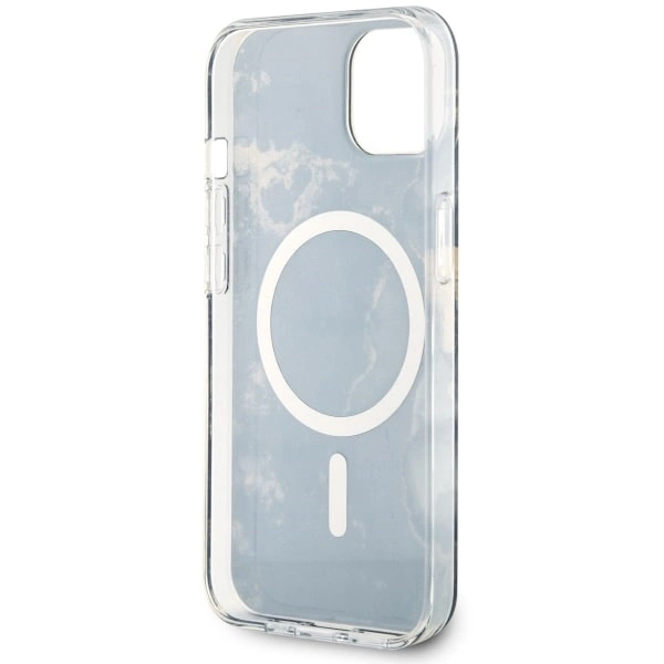 Etui Guess Golden Marble MagSafe na iPhone 14 - czarne