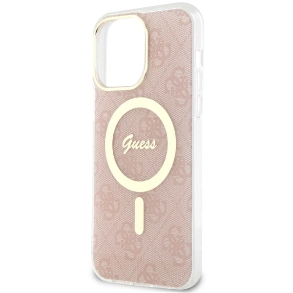 Etui Guess 4G MagSafe na iPhone 14 Pro Max - różowe