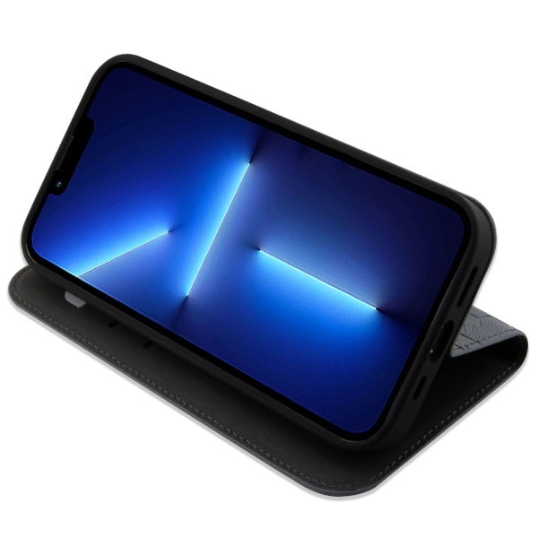 Etui Karl Lagerfeld Saffiano Monogram na iPhone 14 Pro Max - srebrne