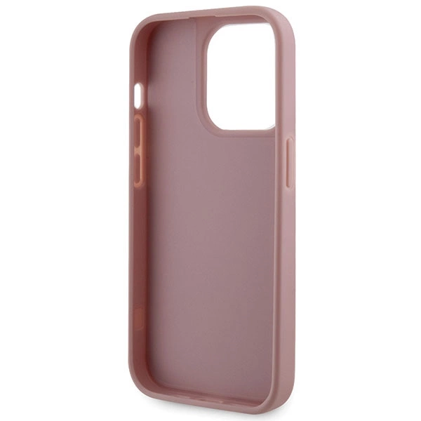 Etui Guess Rhinestone Triangle na iPhone 14 Pro - różowe