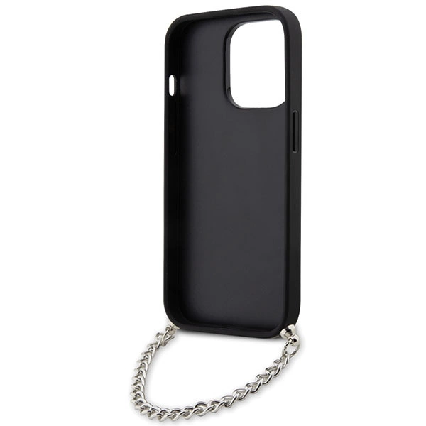 Etui Karl Lagerfeld Saffiano Monogram Chain na iPhone 14 Pro - czarne