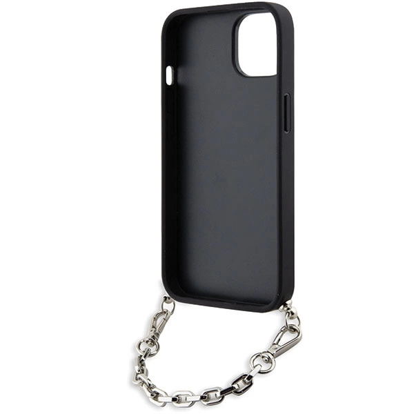 Etui Karl Lagerfeld Saffiano Monogram Chain na iPhone 14 - czarne