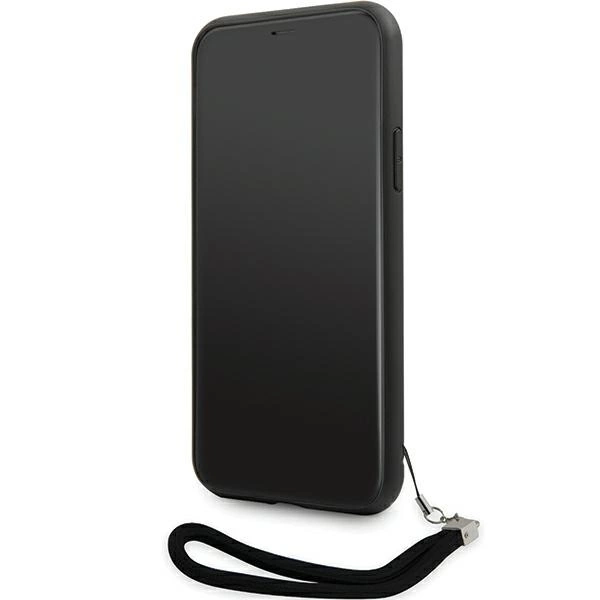 Etui Karl Lagerfeld Sequins Cord na iPhone 11 / Xr - srebrne