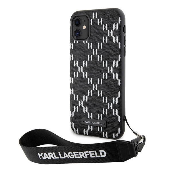 Etui Karl Lagerfeld Monogram Losange Saffiano na iPhone 11 / Xr - czarne