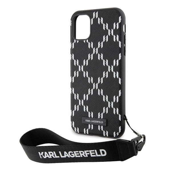 Etui Karl Lagerfeld Monogram Losange Saffiano na iPhone 11 / Xr - czarne