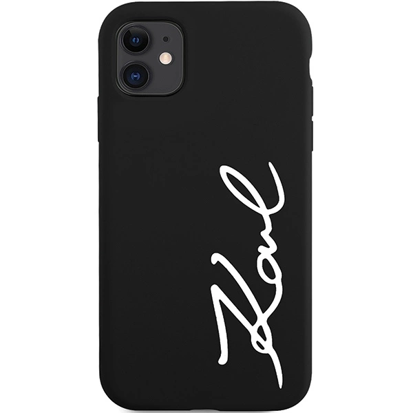 Etui Karl Lagerfeld Silicone Signature na iPhone 11 / Xr - czarne