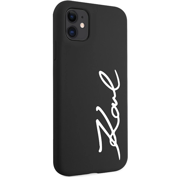 Etui Karl Lagerfeld Silicone Signature na iPhone 11 / Xr - czarne
