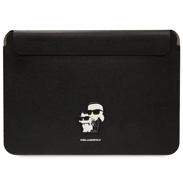 Pokrowiec Karl Lagerfeld Saffiano Karl&Choupette na laptopa 14" - czarny
