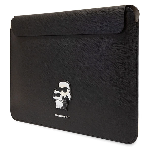 Pokrowiec Karl Lagerfeld Saffiano Karl&Choupette na laptopa 14" - czarny
