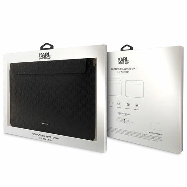 Pokrowiec Karl Lagerfeld Saffiano Plaque na laptop 14" - czarny