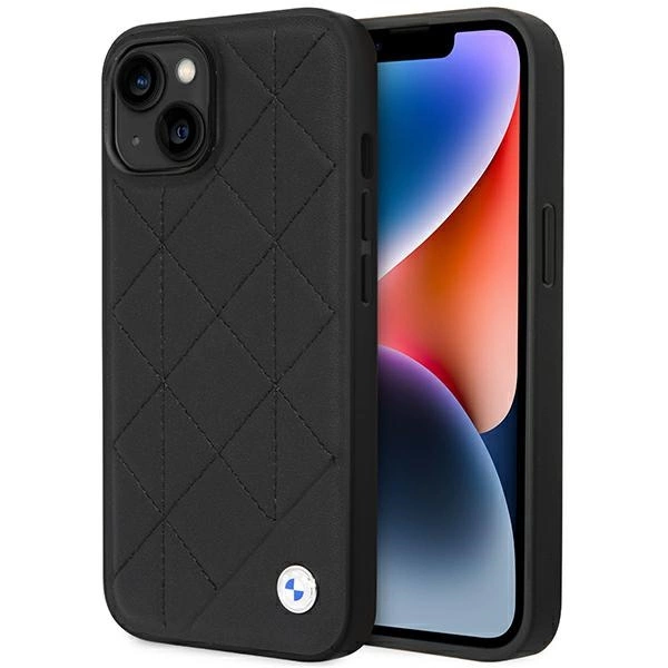 Etui BMW Leather Quilted na iPhone 14 - czarne