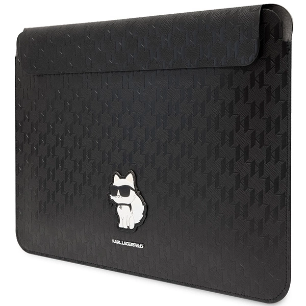 Pokrowiec Karl Lagerfeld Saffiano Monogram Choupette na laptopa 16" - czarny