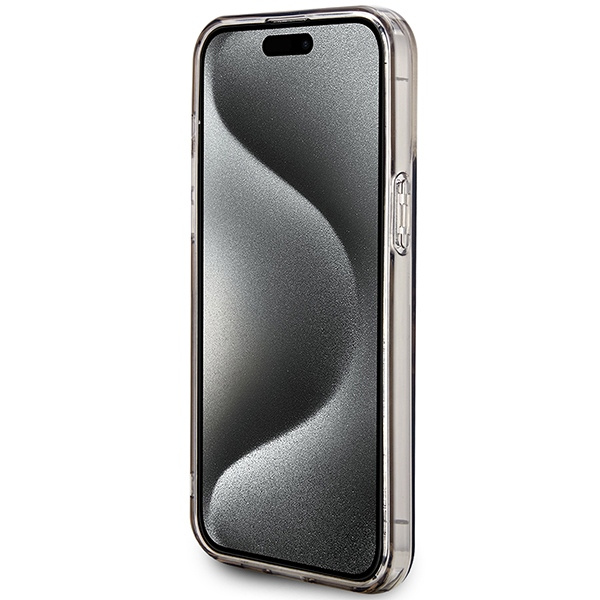 Guess GUHMP15XHFWFCK iPhone 15 Pro Max6.7" czarny/black hardcase IML Flowers Wreatch MagSafe