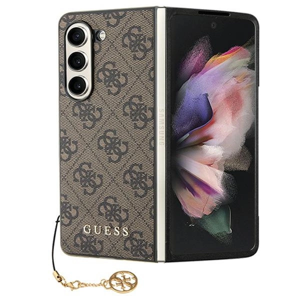 Etui Guess 4G Charms Collection na Samsung Galaxy Z Fold 5 - brązowe