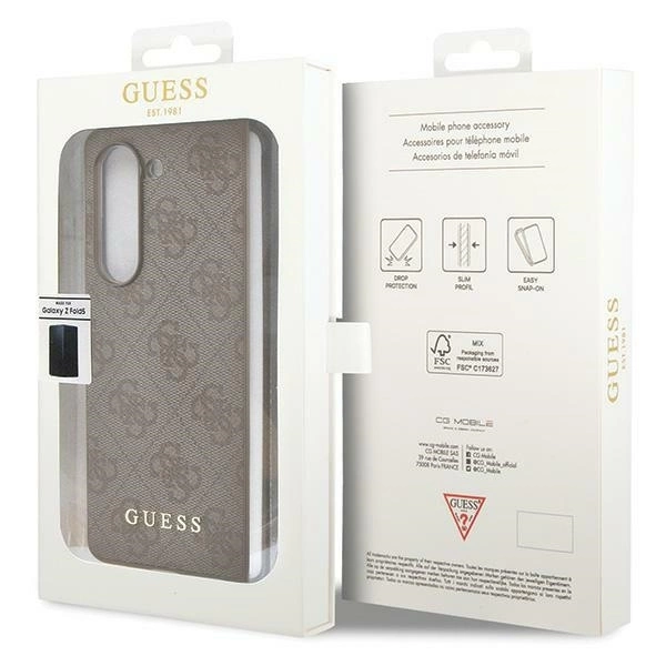 Etui Guess 4G Charms Collection na Samsung Galaxy Z Fold 5 - brązowe