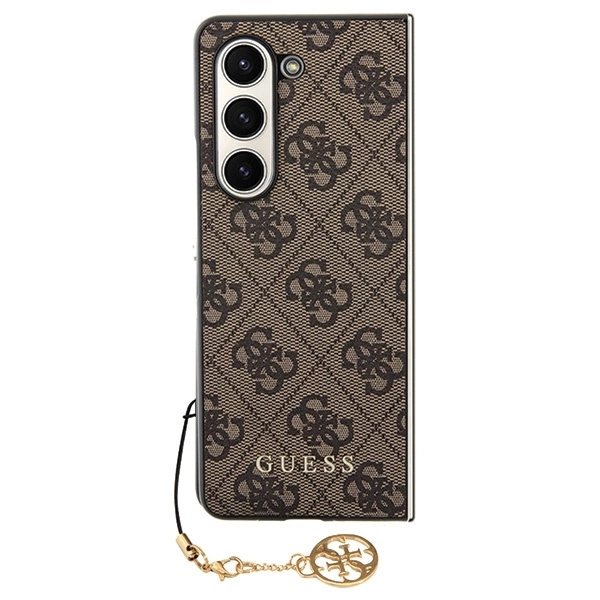 Etui Guess 4G Charms Collection na Samsung Galaxy Z Fold 5 - brązowe